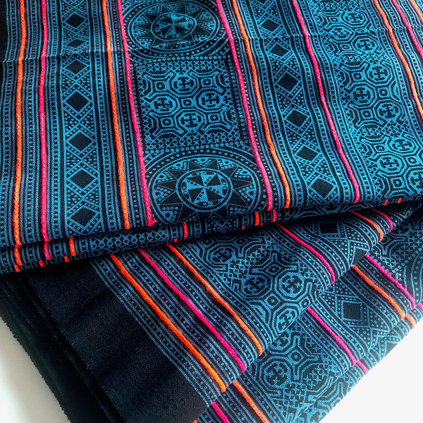 2mt Hmong Decor Fabric or Teal Table Runner