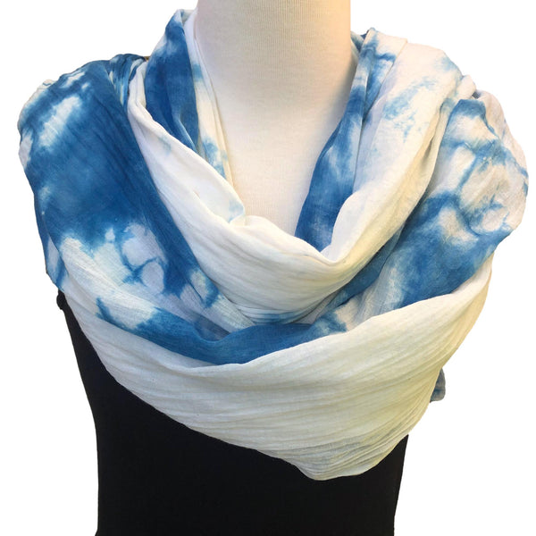 organic cotton scarf indigo - Pallu Design