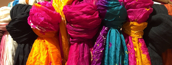 Silk scarves from Jaipur - Pallu Design