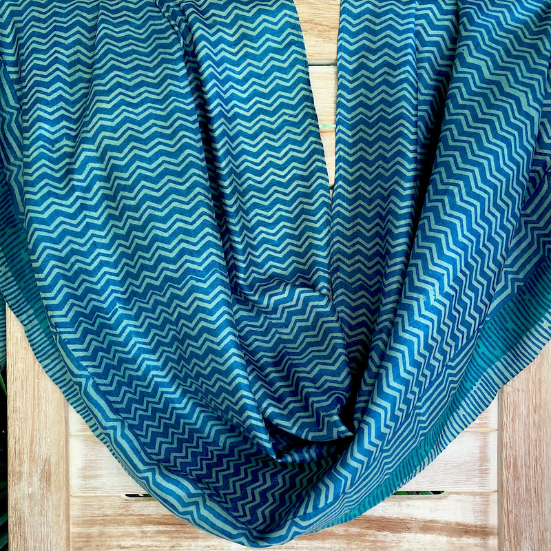 Soft drape of silk scarf - Pallu Design