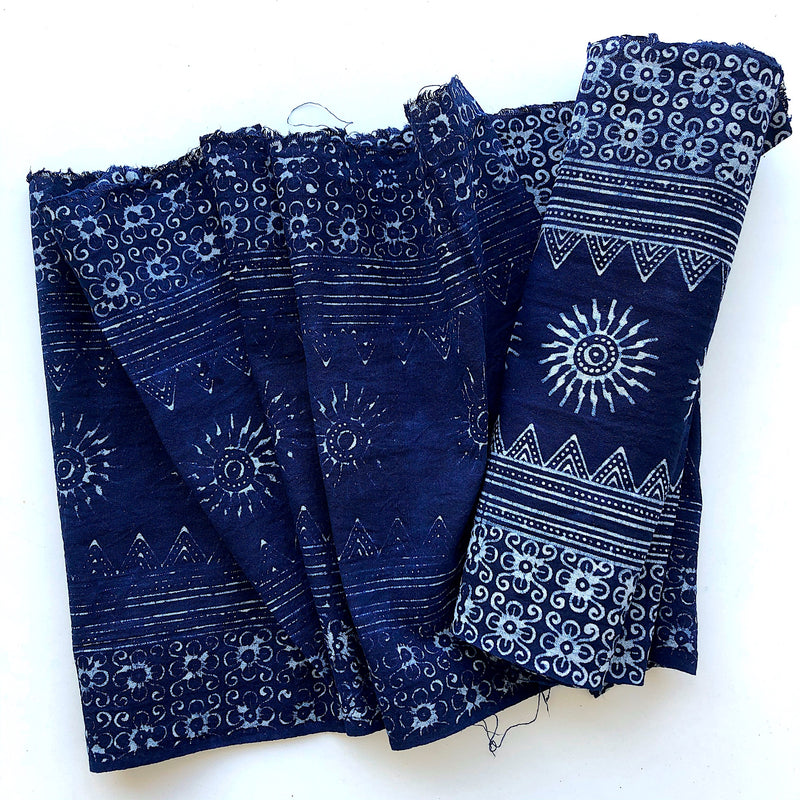 Table Runner - Indigo dyed batik Hmong fabric