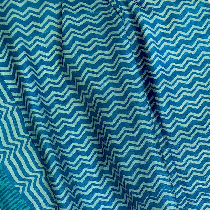 Detail of silk sari scarf - Pallu Design