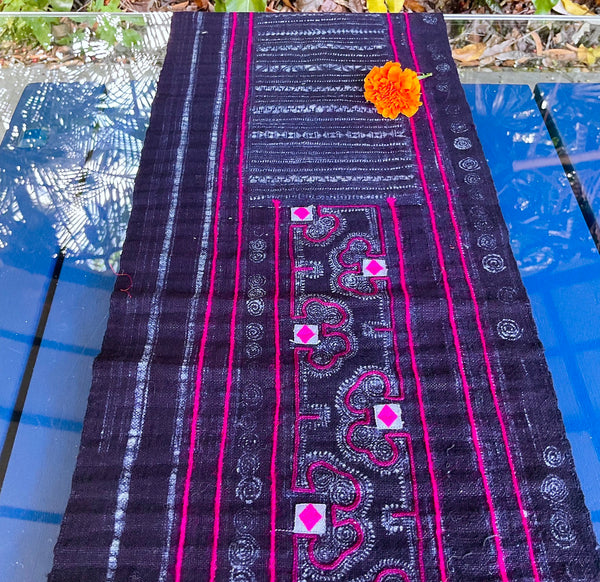 Indigo Batik Hemp Fabric 2.2 mt
