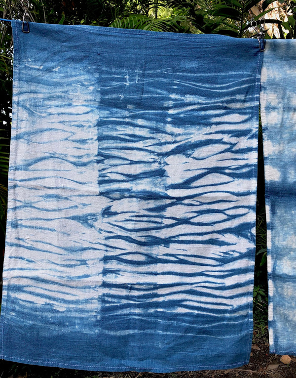 Indigo Linen Tea towels - Pallu Design