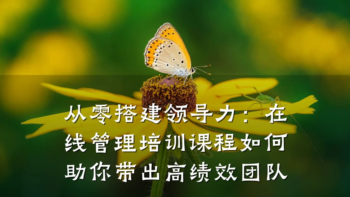 从零搭建领导力:在线管理培训课程如何助你带出高绩效团队