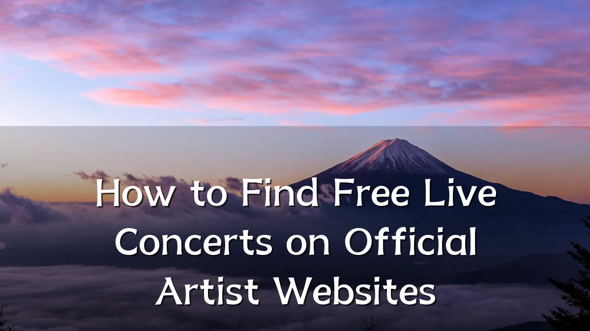 How to Find Free Live Concerts on Official Artist Websites