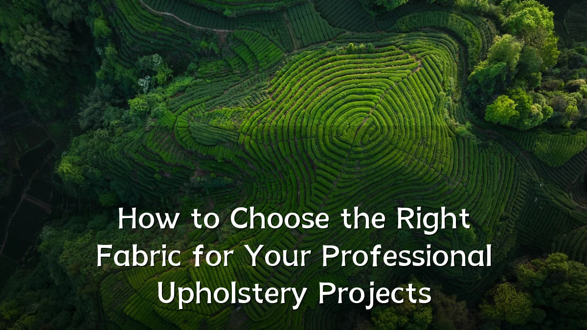 How to Choose the Right Fabric for Your Professional Upholstery Projects