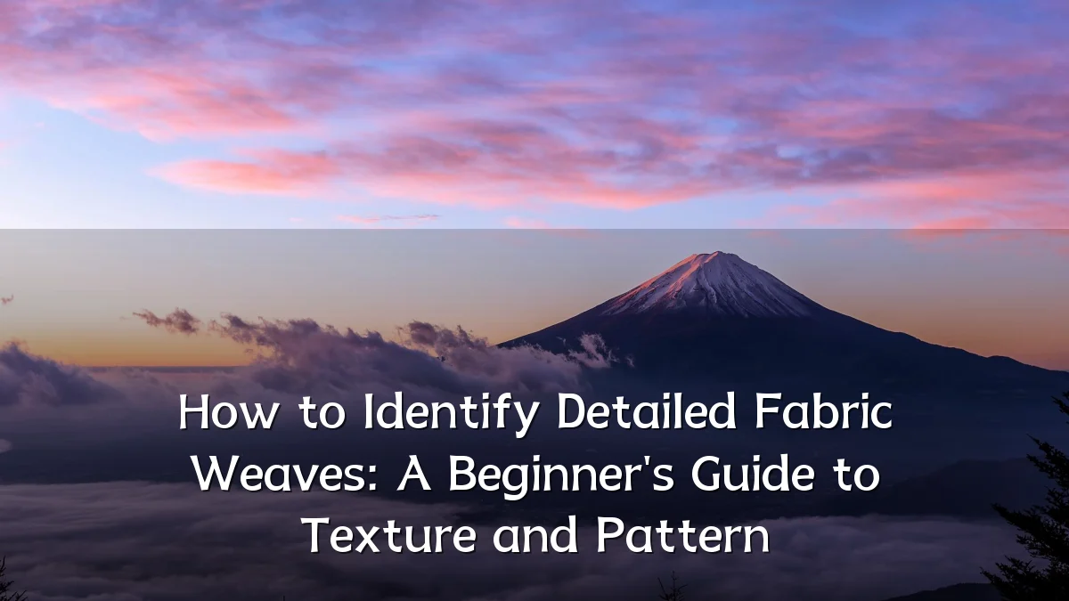 How to Identify Detailed Fabric Weaves: A Beginner's Guide to Texture and Pattern