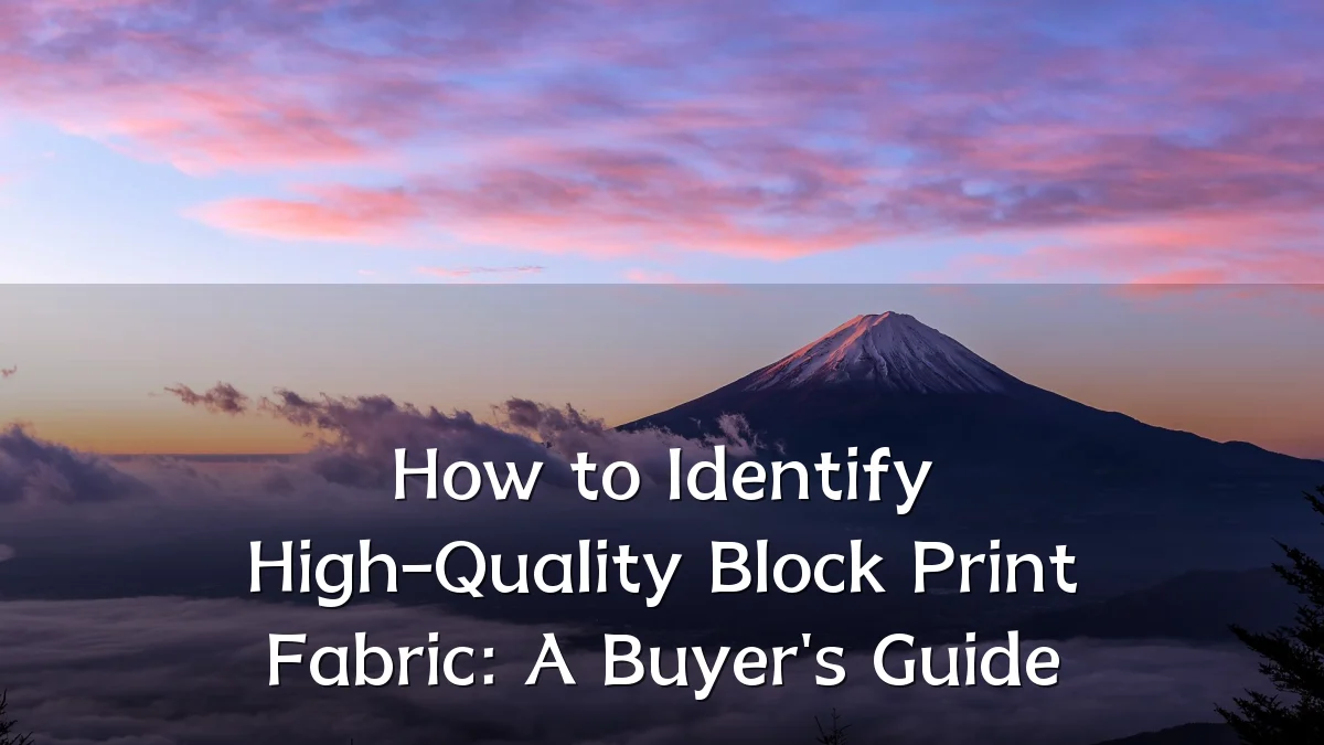 How to Identify High-Quality Block Print Fabric: A Buyer's Guide