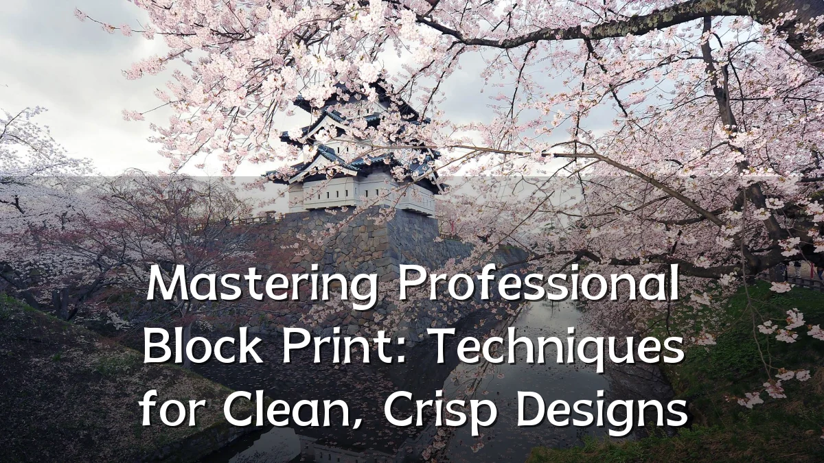 Mastering Professional Block Print: Techniques for Clean, Crisp Designs