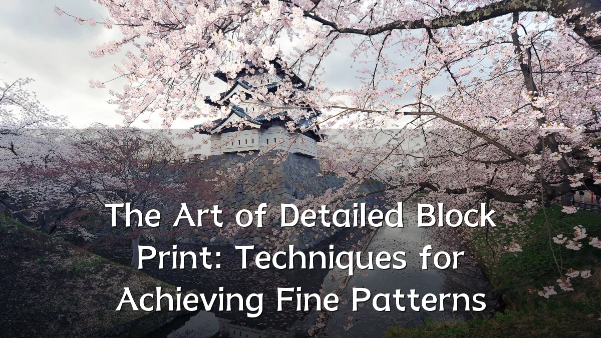 The Art of Detailed Block Print: Techniques for Achieving Fine Patterns